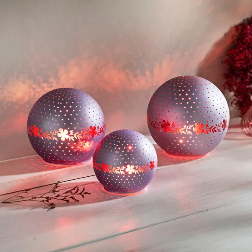 LED světelné koule Shine, sada 3 ks