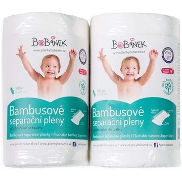 Bobánek Bambusové separační pleny duopack 2 × 100 ks (1SB2)