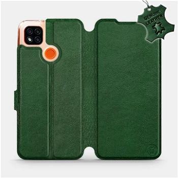 Flipové pouzdro na mobil Xiaomi Redmi 9C - Zelené - kožené -   Green Leather (5903516335596)