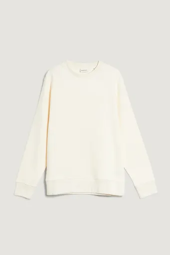 MIKINA GANT TEXTURE HERRINGBONE RIB C-NECK CREAM