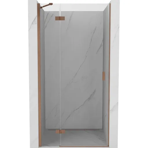 MEXEN/S Mist-H sprchové dveře křídlové levé 75, transparent, měď kartáčovaná 8A5-075-000-65-00-L