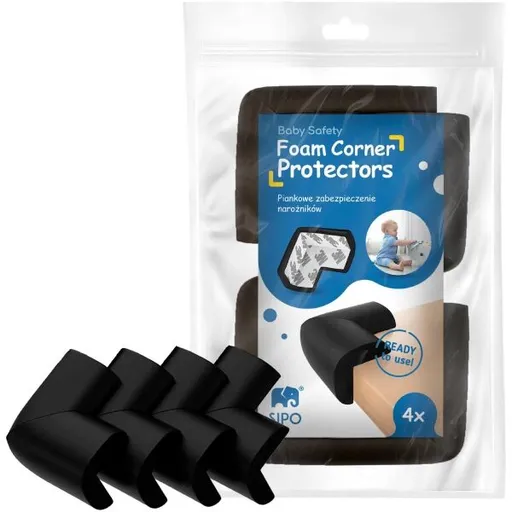 Sipo FOAM PROTECTORS 4KS Ochrana rohů a hran, černá, velikost