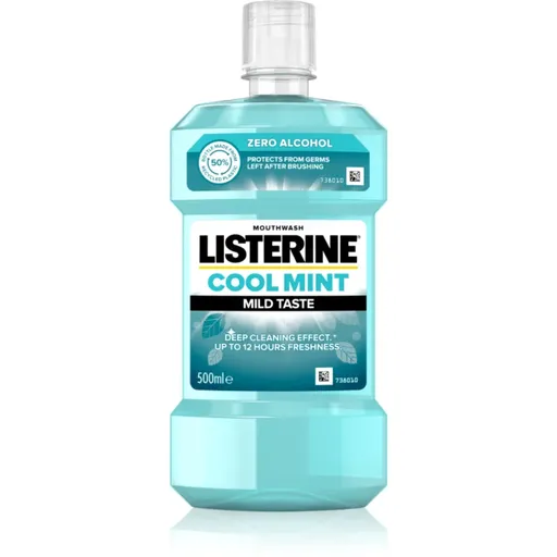 Listerine Cool Mint Mild Taste ústní voda bez alkoholu příchuť Cool Mint 500 ml