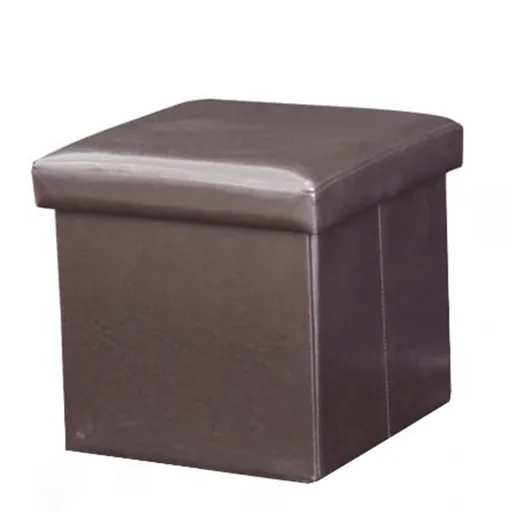 Taburet s úložným prostorem Tela new, tmavě hnědá