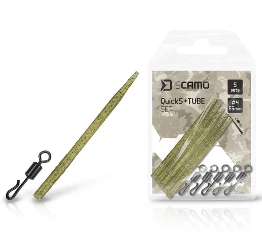 Delphin set převleky proti zamotání a obratlíky scamo quicks #4 + tube 5 ks