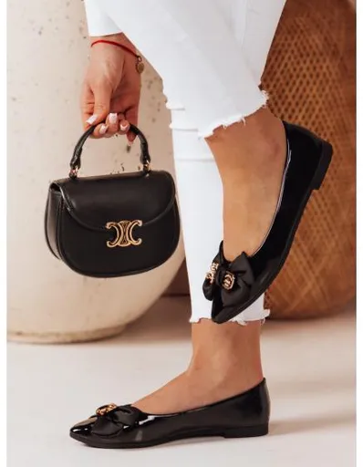 Dámské baleríny na plochém podpatku TEDBOW černé