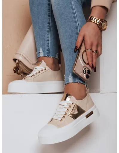 Dámské tenisky TRENDIS na platformě béžové