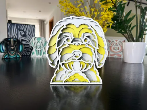 Vsepropejska Mandala Groodle dekorace na stůl Barva: Žlutá, Rozměr (cm): 17 x 15,5, Druh: Kartonová