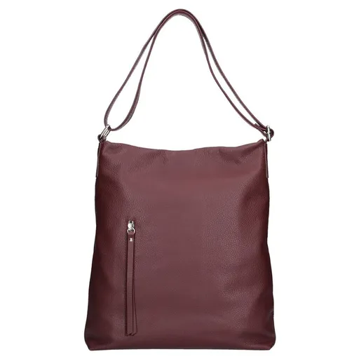 Dámská kožená kabelka Facebag Milen - vínová
