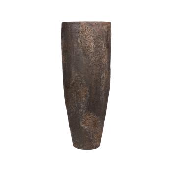 Květináč Dax, barva hnědá s vysokým leskem, více velikostí - PotteryPots Velikost: L - v. 80 cm, ⌀ 36 cm