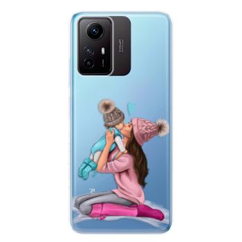 Odolné silikonové pouzdro iSaprio - Kissing Mom - Brunette and Boy - Xiaomi Redmi Note 12S