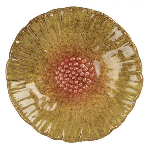 Dekorační keramický talířek ve tvaru květu Retro Uniq - Ø 14*3 cm Clayre & Eef