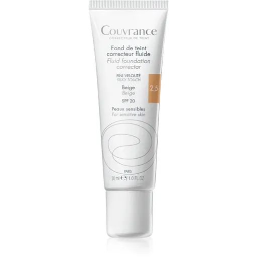 Avène Couvrance Fluid Foundation Corrector tekutý krycí make-up SPF 20 odstín 2.5 Beige 30 ml