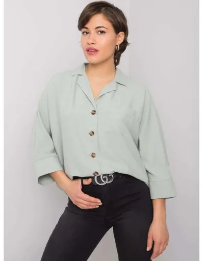 Dámská košile Mayra RUE PARIS mátově zelená