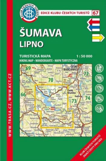 KČT 67 Šumava Lipno 1:50 000 Turistická mapa