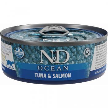 Konzerva N&D Cat Ocean Tuna & Salmon 70g