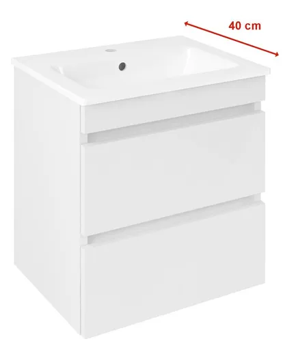 SAPHO EZARA umyvadlová skříňka 48x54x39cm, bílá lesk EZ492-3030