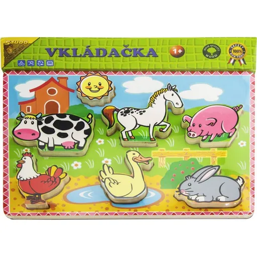 Studo Wood Vkládačka farma 7 dílů