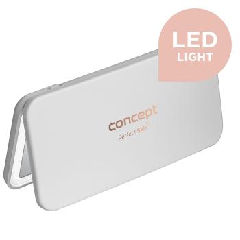 Concept Kosmetické kapesní zrcátko s LED osvětlením bílé KZ2010