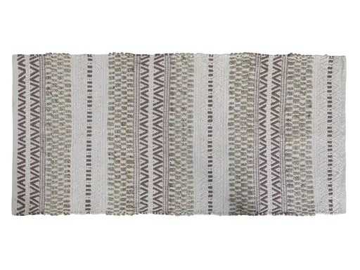 Béžový bavlněný koberec s ornamenty Rug stripes - 70*150 cm Chic Antique