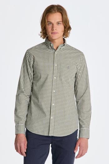 KOŠILE GANT REG POPLIN GINGHAM SHIRT JUNIPER GREEN