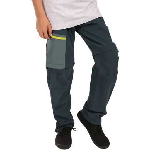 KILPI HOSIO Klučičí outdoorové kalhoty, tmavě zelená, velikost