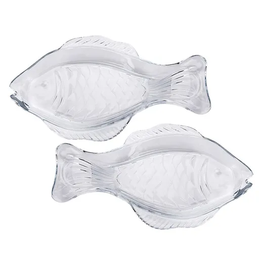 Sada skleněných talířů RYBA 2 ks