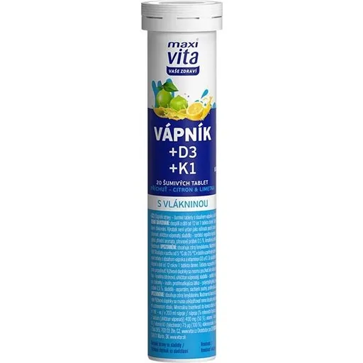 VITAR MAXI VITA VÁPNÍK+D3+K1 20 EFF. TBL. Doplněk stravy, , velikost