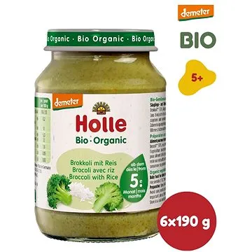 HOLLE BIO Brokolice s celozrnnou rýží 6× 190 g (7640104954927)