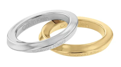 Calvin Klein Stylová souprava ocelových prstenů Sculptural 35000330 56 mm