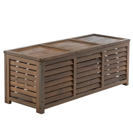 Zahradní úložný box, hnědá, LADAM