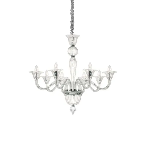 Závěsné svítidlo Ideal Lux Brigitta SP8 transparente 199382 E14 8x40W 89cm čiré