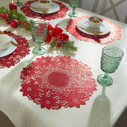 4 prostírání Vánoční hvězda