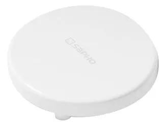 SAPHO Kryt odpadu průměr 90, logo SAPHO, litý mramor, bílá ND-ZAT-KL