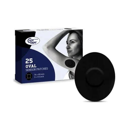 CureTape Sensor Patches náplasti na senzor 25 ks Classic černá