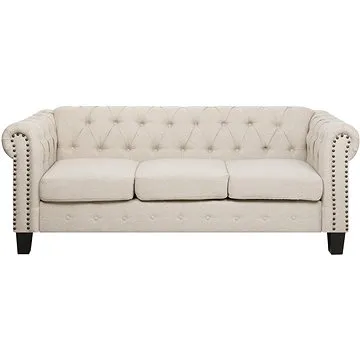 Trojmístná BELIANI čalouněná béžová CHESTERFIELD (beliani_162751)