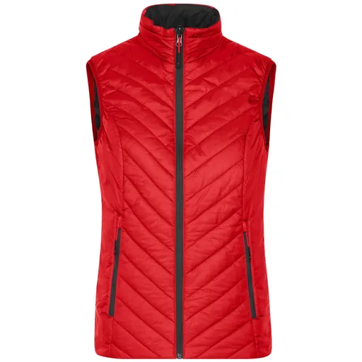 James & Nicholson (Daiber) Lehká dámská oboustranná vesta JN1089 - Červená / tmavě šedá | L