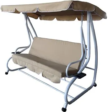 ROJAPLAST Houpačka zahradní pro 3osoby DE LUXE béžová (103/71)
