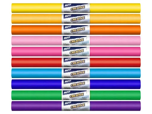 Krepový papír role 50x200cm mix barev 10ks duhový