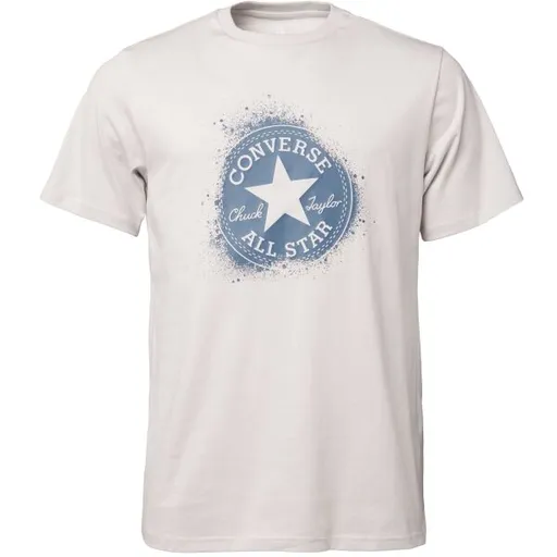 Converse CHUCK DISTORT SPRAY PAINT TEE Pánské tričko, šedá, velikost