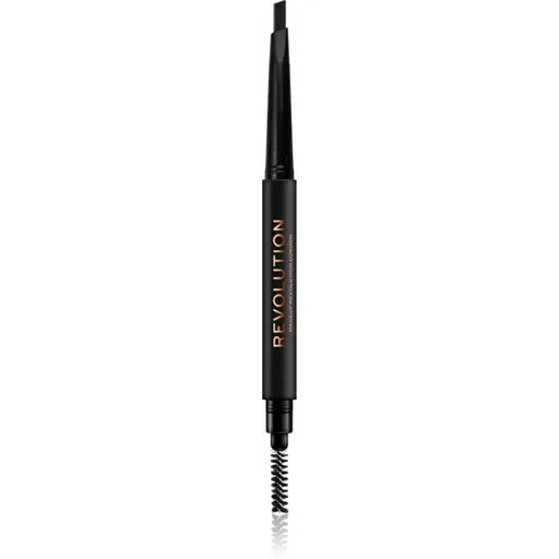 Revolution Duo Brow Definer precizní tužka na obočí odstín Dark Brown 0.25 g