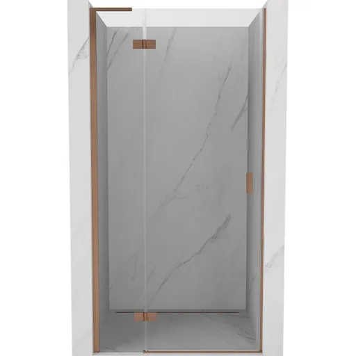 MEXEN/S Mist-H L sprchové dveře křídlové levé 70, transparent, měď kartáčovaná 8A5L-070-000-65-00-L