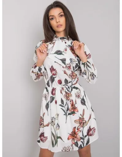 Dámské šaty s potisky Akilah RUE PARIS bílé