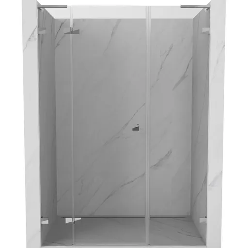 MEXEN/S Lunar L sprchové dveře křídlové levé 130, transparent, chrom 834SL-130-050-01-00-L