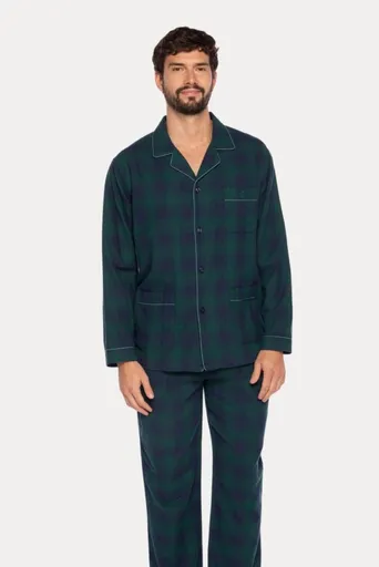 Pánské flanelové pyžamo FRANCISCO XL Zelená