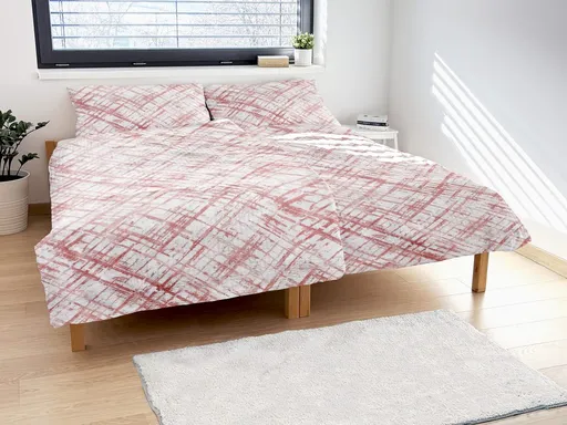 Polášek Krepové povlečení Abstrakce - Červená | 140 x 200 cm / 70 x 90 cm