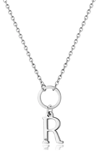 S'Agapõ Dámský ocelový náhrdelník s písmenem R Happy SHAC81