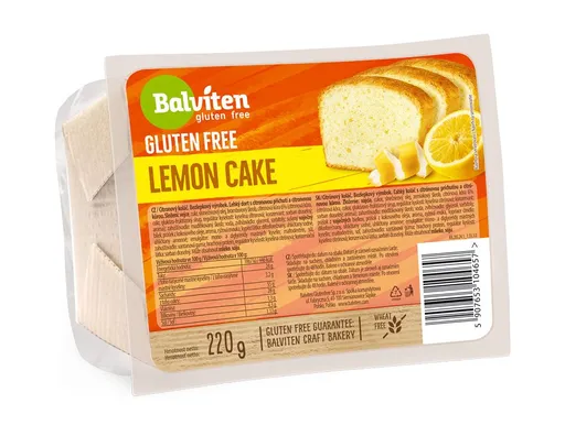 Balviten Lemon Cake bezlepkové pečivo s citronovou kůrou 220 g