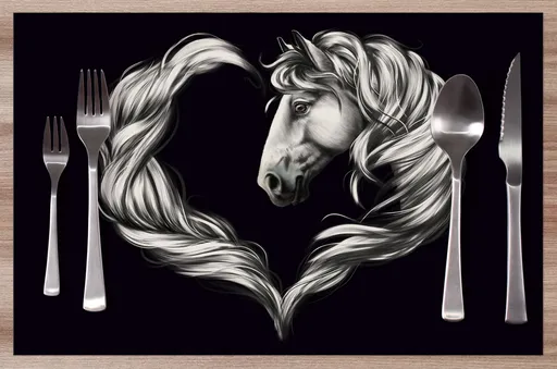 Prostírání Horse heart white