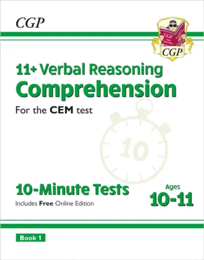 11+ CEM 10-Minute Tests: Comprehension - Ages 10-11 Book 1 (with Online Edition) - CGP Books